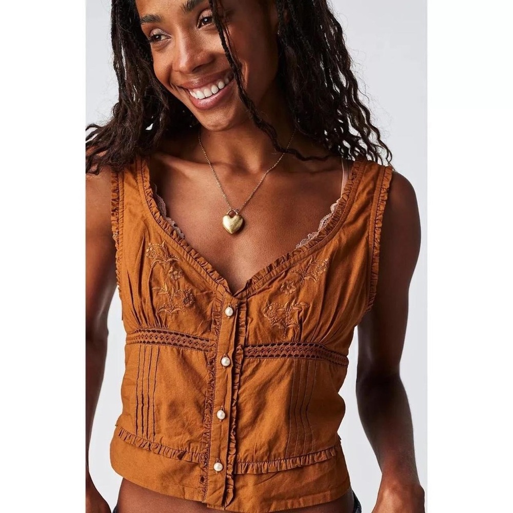 Free People Kerry Tank XL Tan/Brown